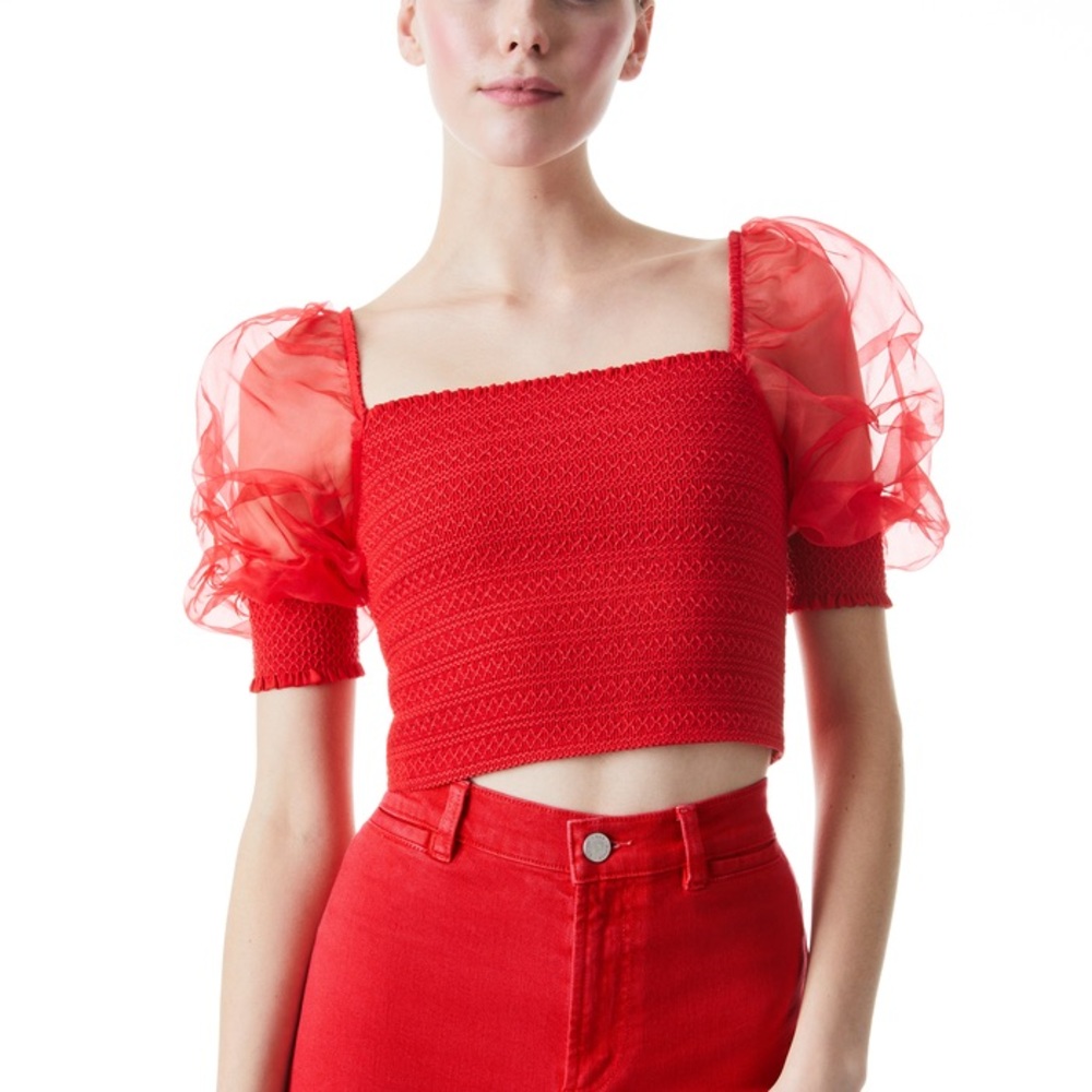 Alice + Olivia Lisbeth Top - size small (beige - not red)